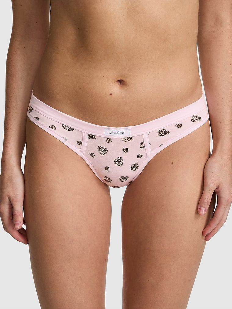 PINK Chiloți tanga din bumbac