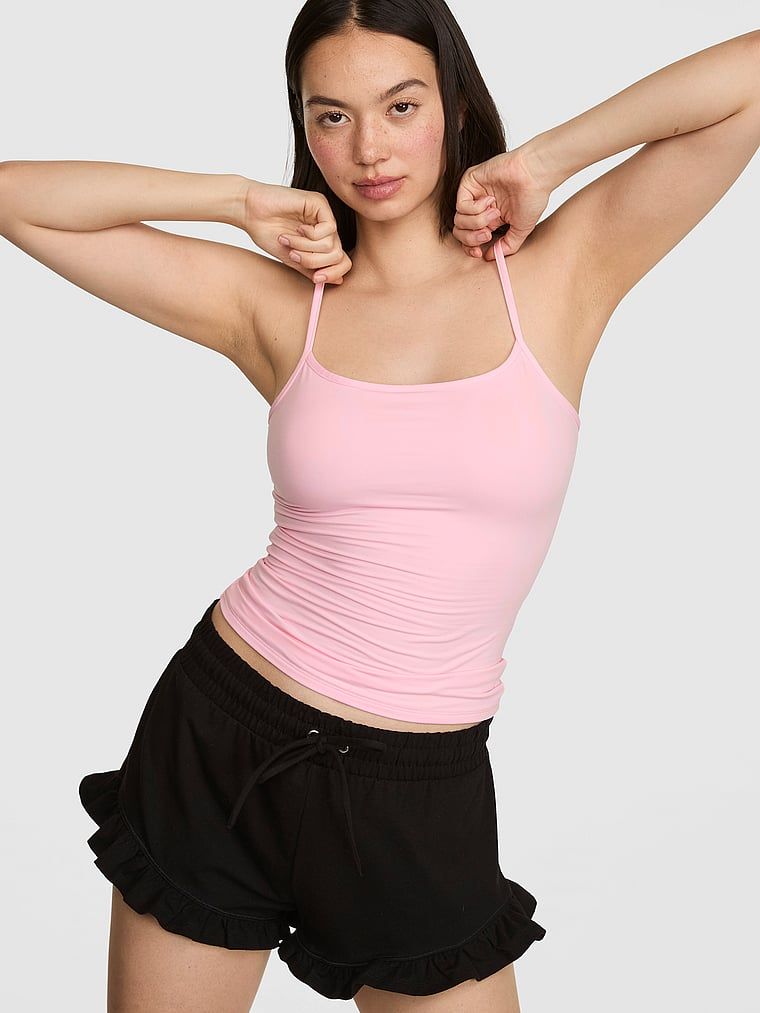 Top cu bretele PINK Base Stretch