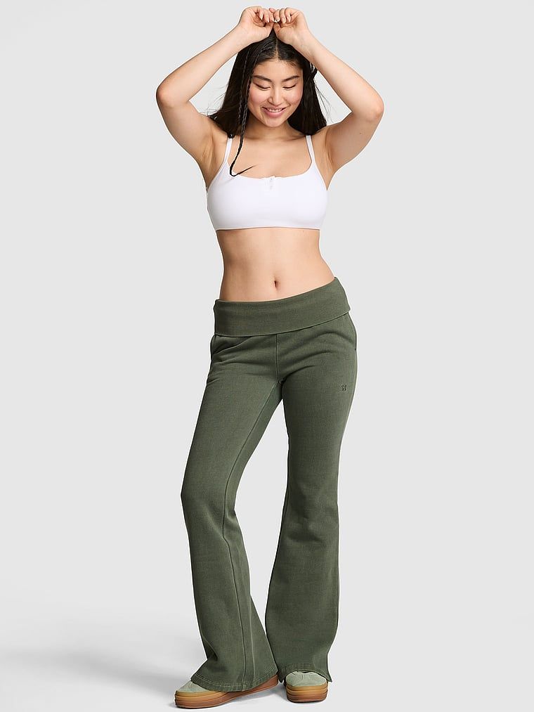 Pantaloni de trening flare cu fleece Ivy