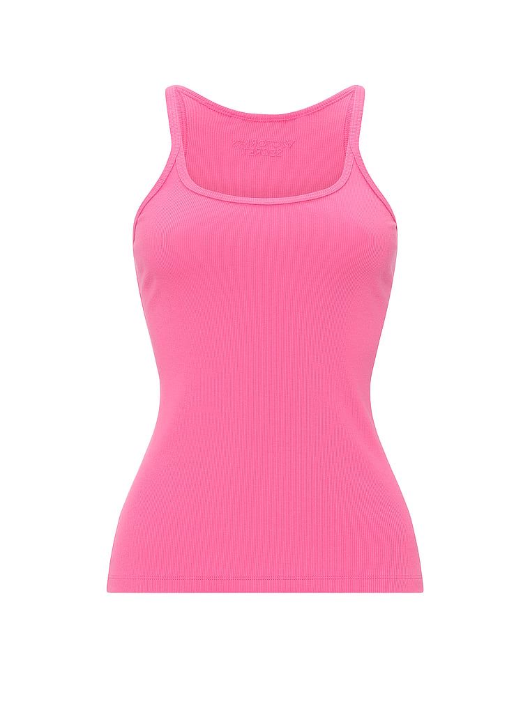 Topul de dormit din bumbac mix & match. Produsul este roz și provine din colecția Victoria's Secret.