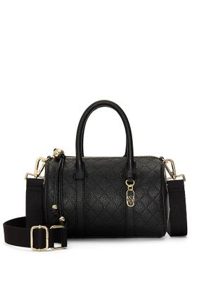 Black Debossed Mini geantă crossbody duffle