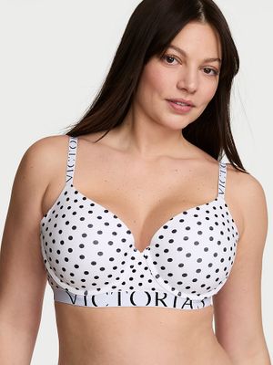T-shirt Sutien Demi Exploded Logo din bumbac, cu căptușeală subțire