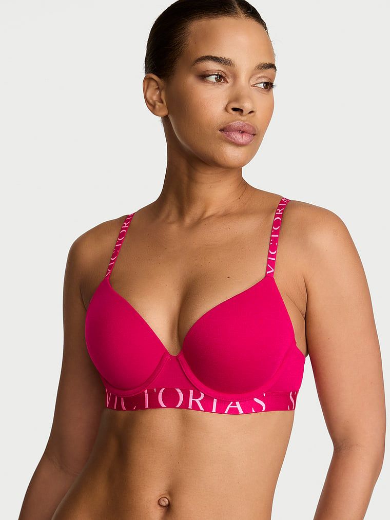 T-shirt Sutien cu push-up Exploded Logo din bumbac Perfect Shape