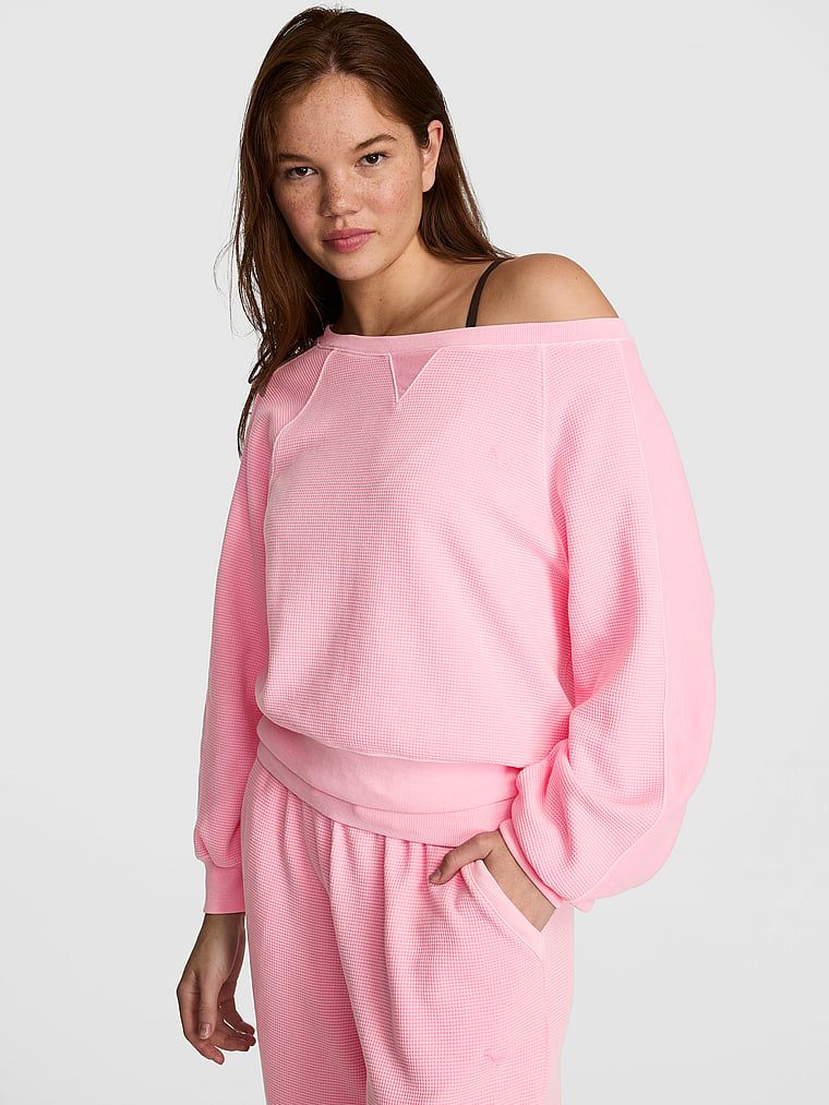 PINK Bluză Wondersoft din tricot Wave cu umerii goi