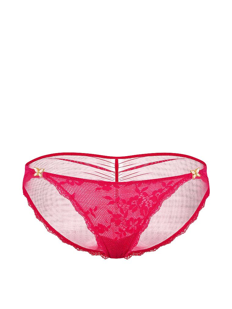 Dantelă de bikini Twinkle și chiloți din plasă. Produsul este roz și provine din colecția Dream Angels.