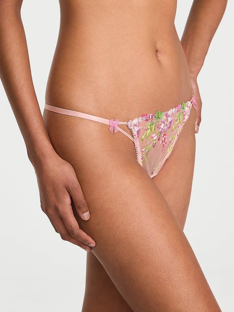 Dream Angels Chiloți V-String cu broderie cu glicină