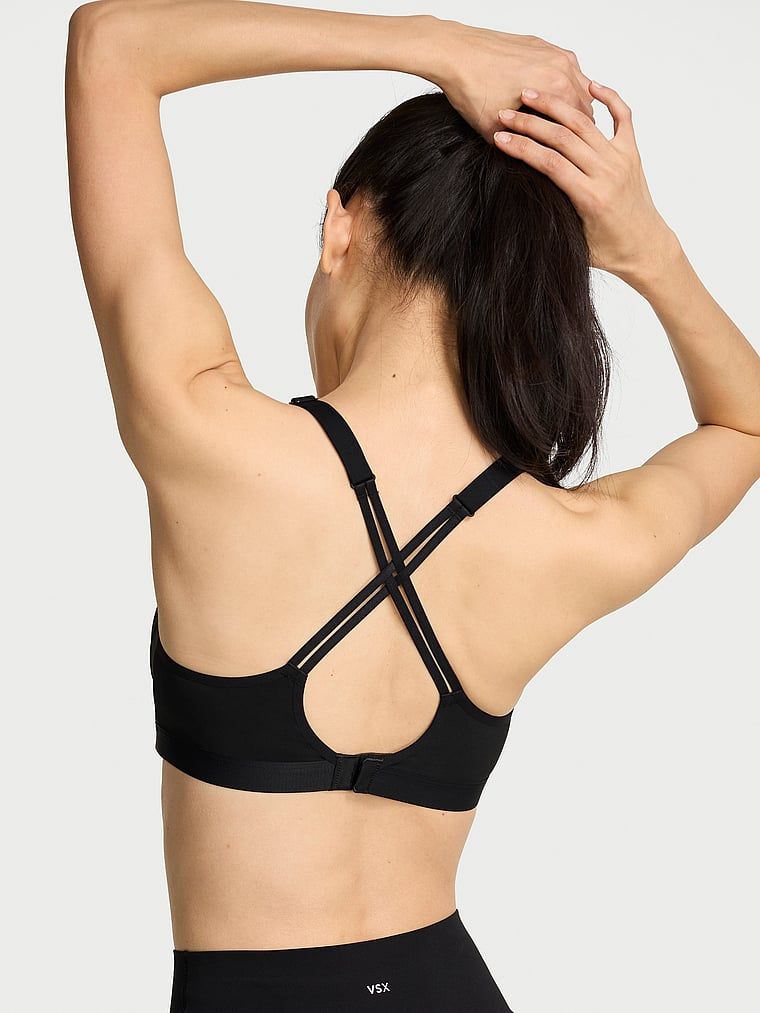 VSX Angel Elevate sutien sport. Produsul este negru și provine din colecția VSX.