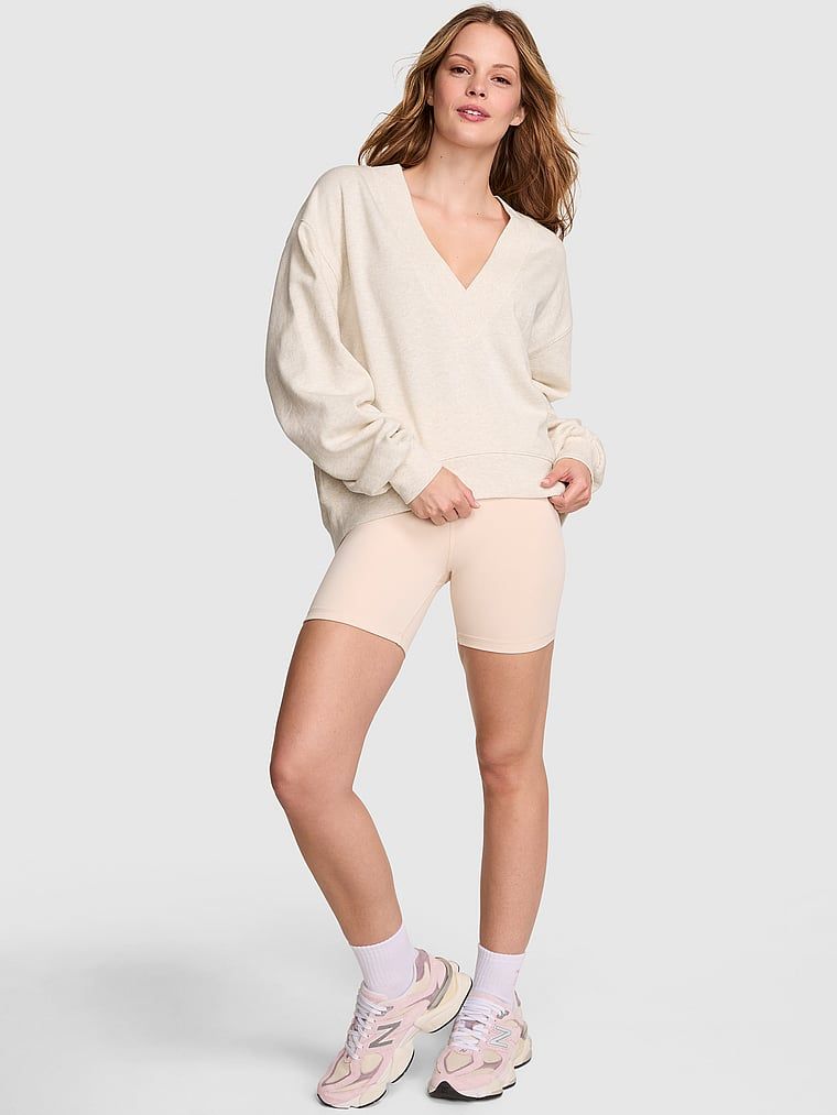 Hanorac scurt Ivy Fleece V-Neck High-Low