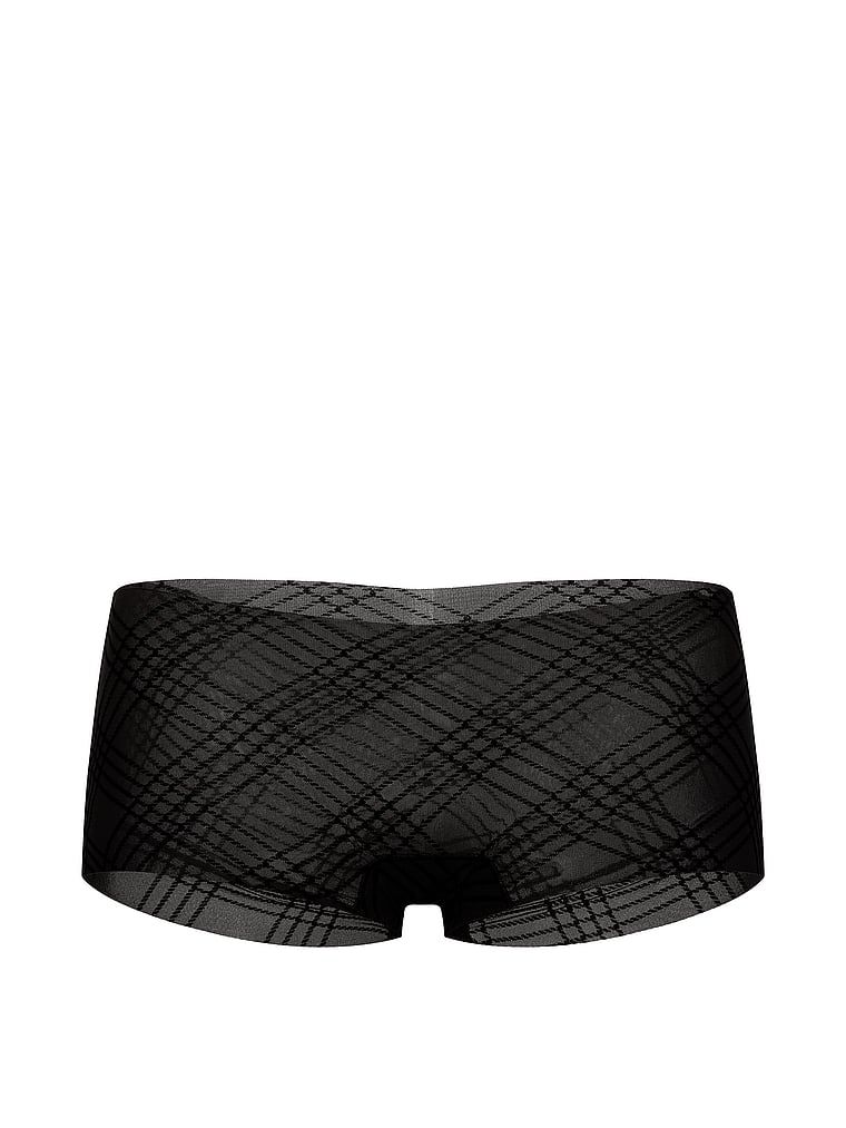 Chiloți în carouri din plasă Boyshorts din plasă în carouri care nu apar. Produsul are o culoare cu model și provine din colecția No-Show.