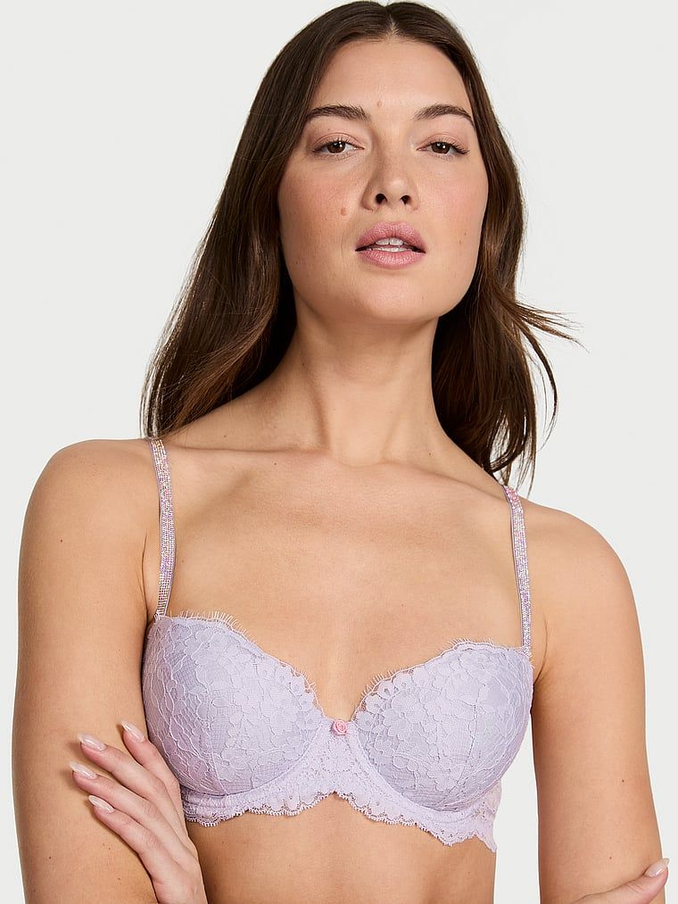 Dream Angels Sutien Demi Twinkle din dantelă, cu bretele și acoperire clasică