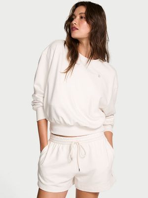 Angel Essentials Pulover scurt cu decolteu Crewneck Obsessed Terry