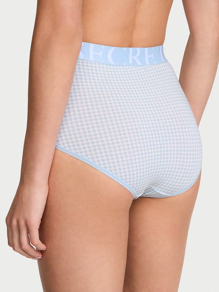 Chiloți din bumbac cu talie înaltă Logo Exploded Brief. Produsul este modelat și provine din colecția Bumbac.