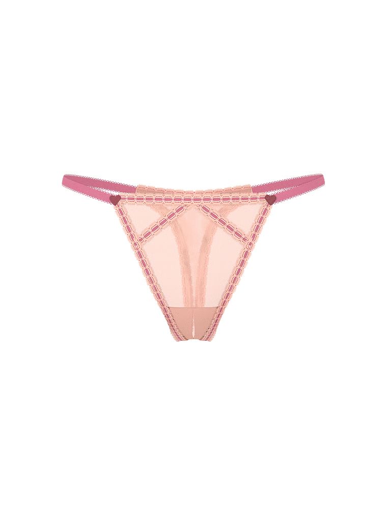 Șansă transparentă pentru panglică pentru tanga. Produsul este portocaliu și provine din colecția Dream Angels.