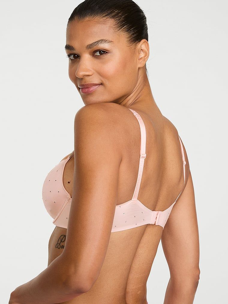 Sutien push-up Shine Strap Dot. Produsul este roz și provine din colecția Very Sexy.