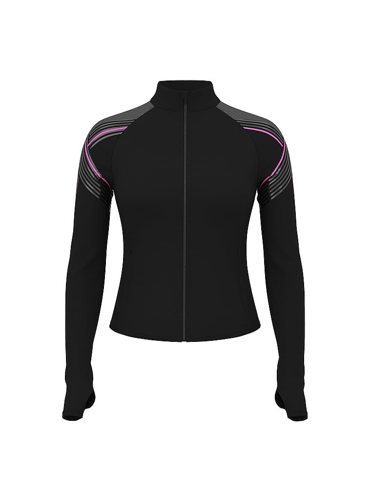 Jacheta cu fermoar VSX Elevate Refined Contours. Produsul este negru și provine din colecția VSX.