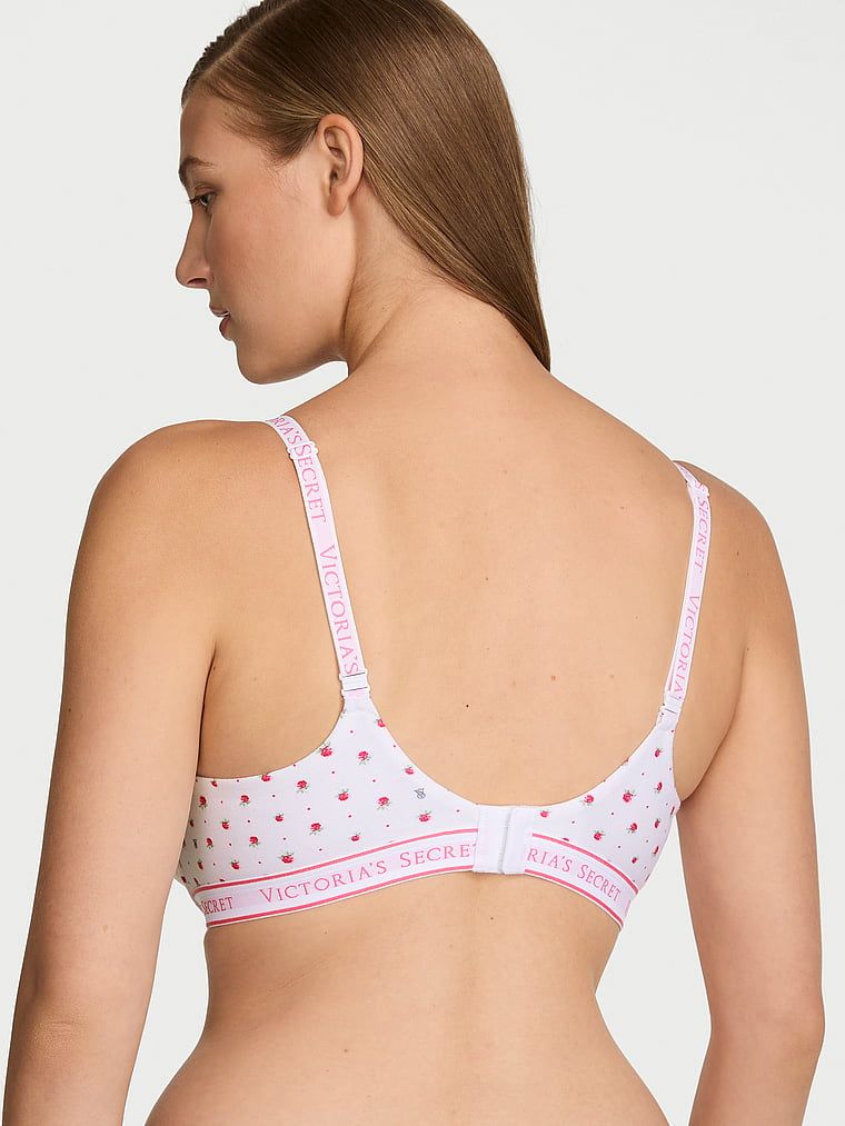 Sutien de bumbac push-up Perfect Shape. Produsul are o culoare florală și provine din colecția de tricouri.