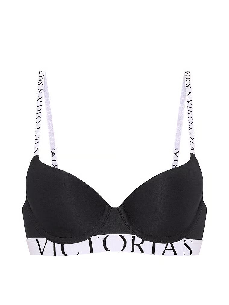 CoolBra Demi ușor căptușit. Produsul este negru și provine din colecția de tricouri.