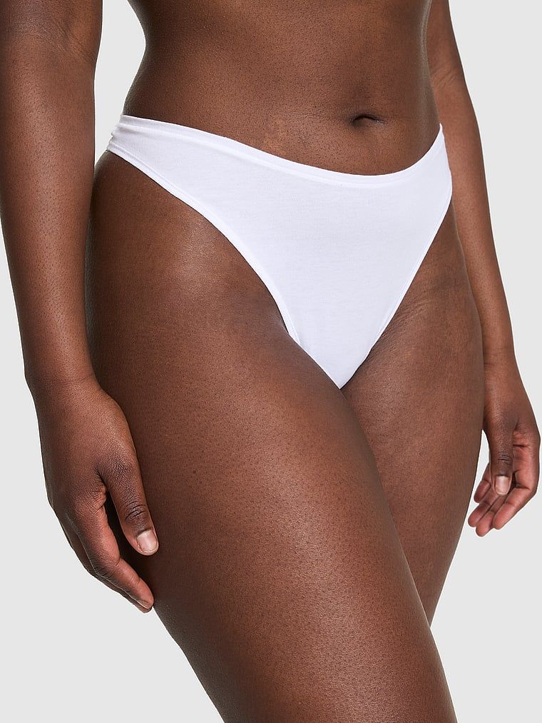 Chiloți Tanga cu talie înaltă din bumbac