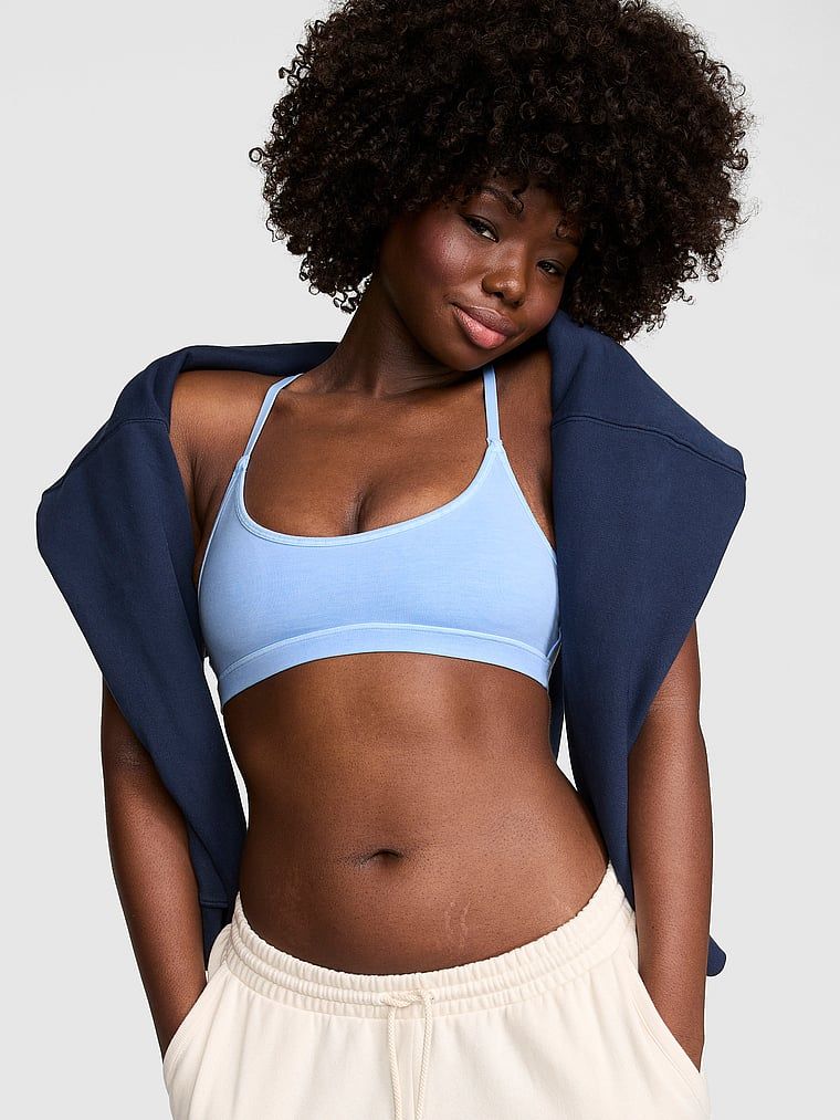 Sutien racerback cu decolteu adânc All-Day Cotton