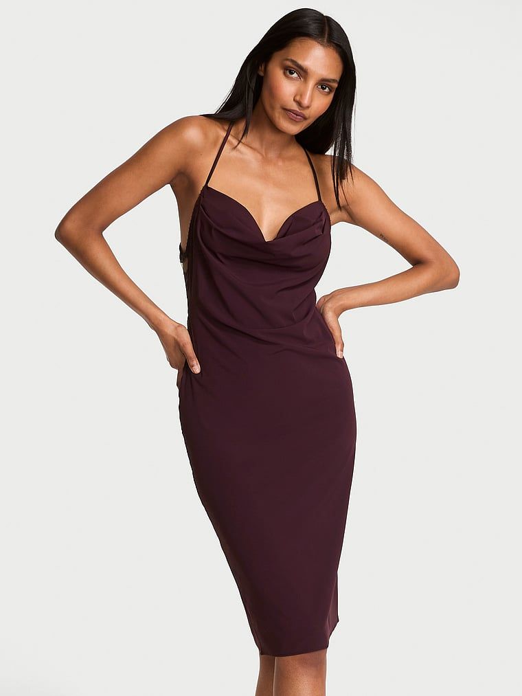 Very Sexy Rochie tip Slip, drapată, din șifon