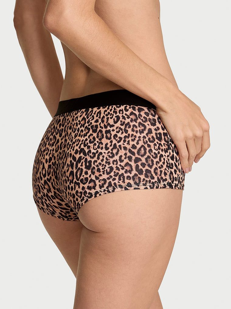 Pantaloni scurți din bumbac cu sigla Shine Patch strălucitor. Produsul are un model cu tematică animală și provine din colecția Cottumbac.
