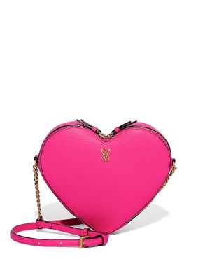 Hot Pink Geantă crossbody în formă de inimă