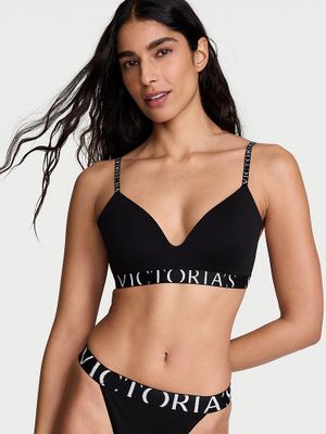 T-shirt Sutien din bumbac Exploded Logo fără sârme, cu căptușeală subțire