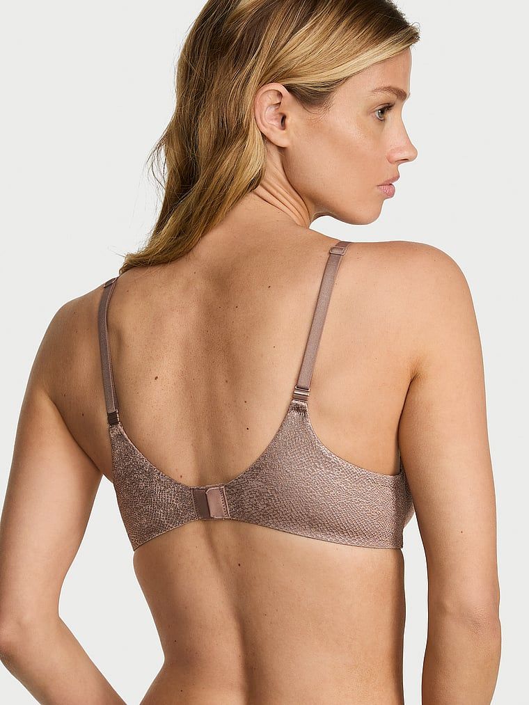 Sutien ușor căptușit, cu balconet FlexFactor. Produsul este de culoare maro și provine din colecția Body by Victoria.