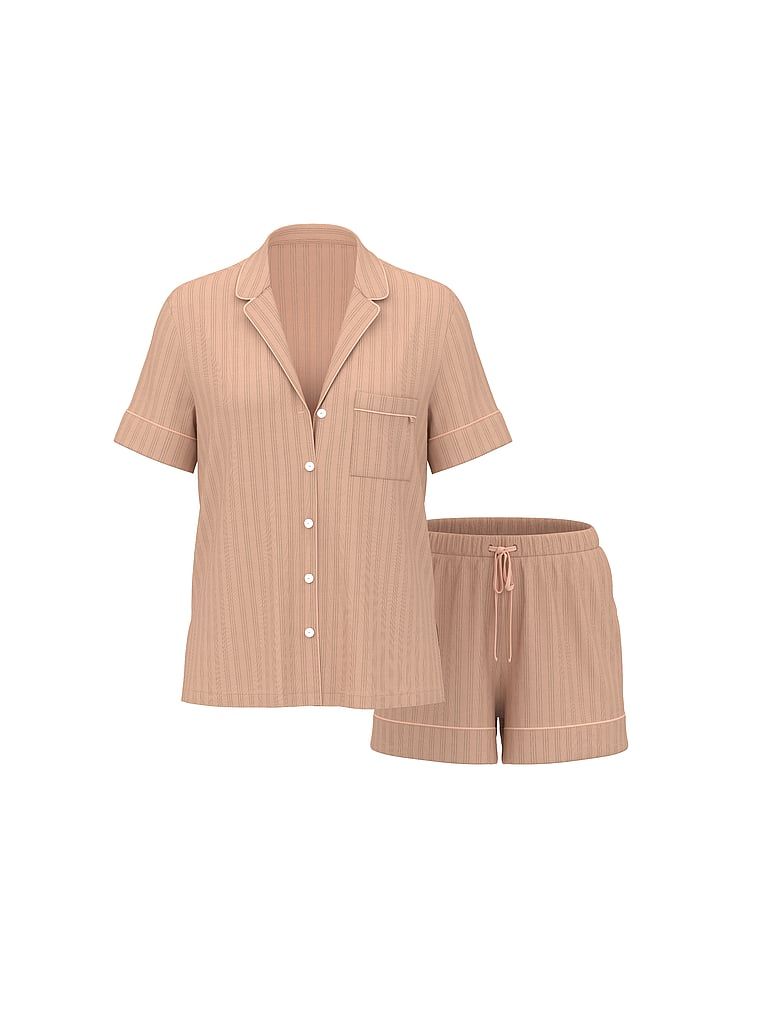 Pijamale modale cu pantaloni scurți SoSoft Ultra-Fine. Produsul este roz și provine din colecția Victoria's Secret.