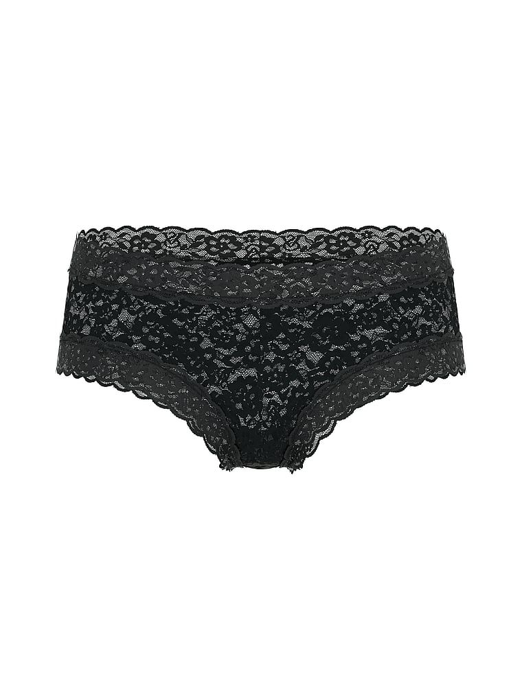 Chiloți din dantelă Blossom Cheeky. Produsul este negru și provine din colecția Lacie.