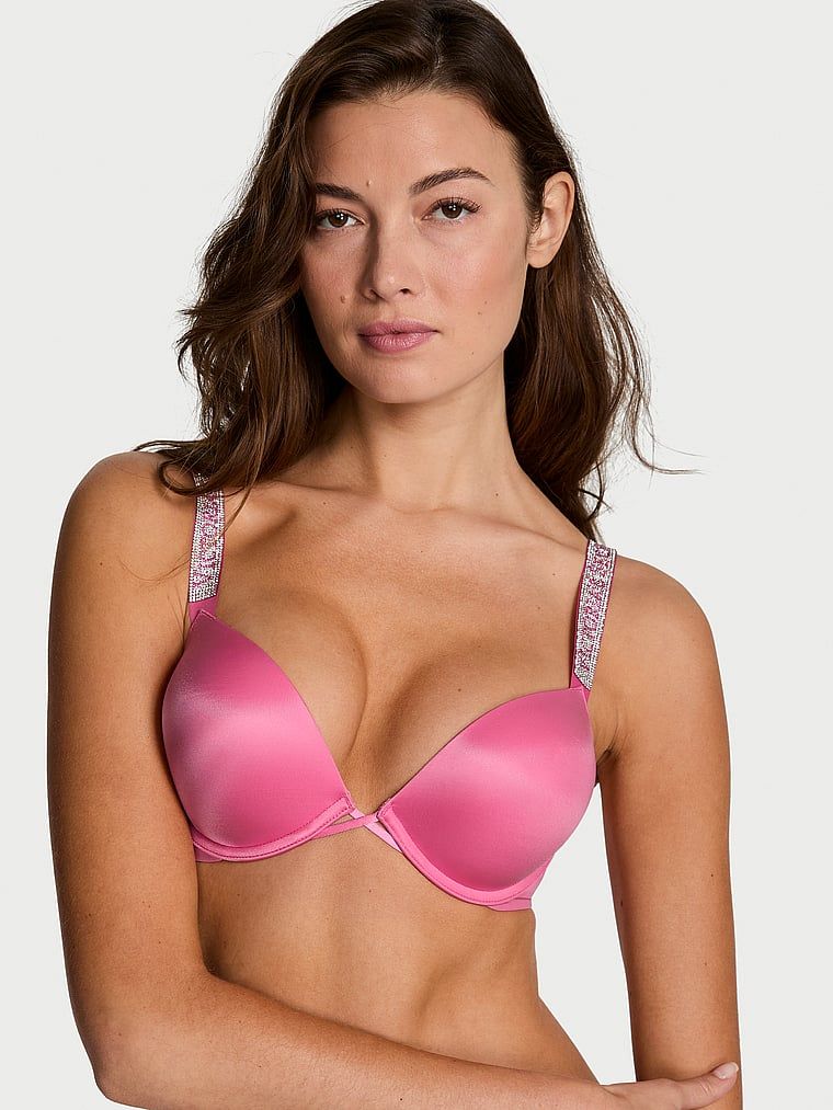 Very Sexy Sutien Push-up Bombshell cu bretele strălucitoare Add-2-Cups