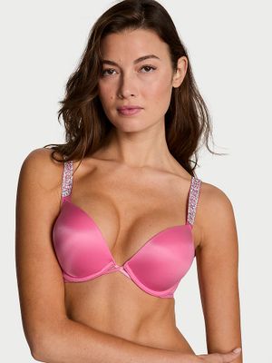 Very Sexy Sutien Push-up Bombshell cu bretele strălucitoare Add-2-Cups