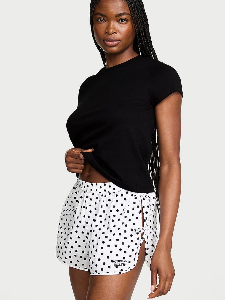 Victoria's Secret Pantaloni scurți de pijama din bumbac Sleep Heritage – Mix & Match
