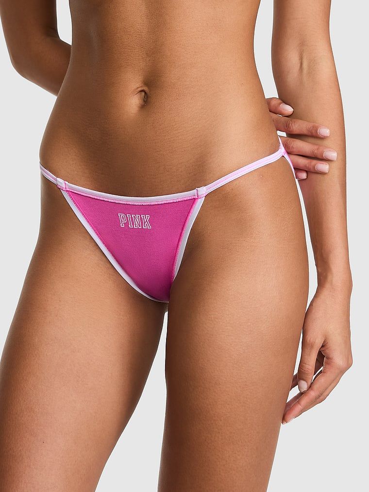 Chilot bikini din bumbac cu barete subțiri