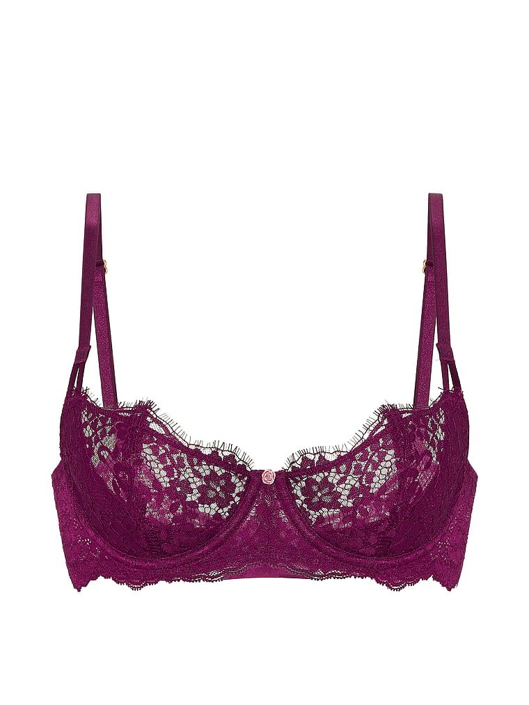 Wicked Lace Balconette fără sutien balconette cu căptușeală. Produsul este de culoare mov și provine din colecția Dream Angels.