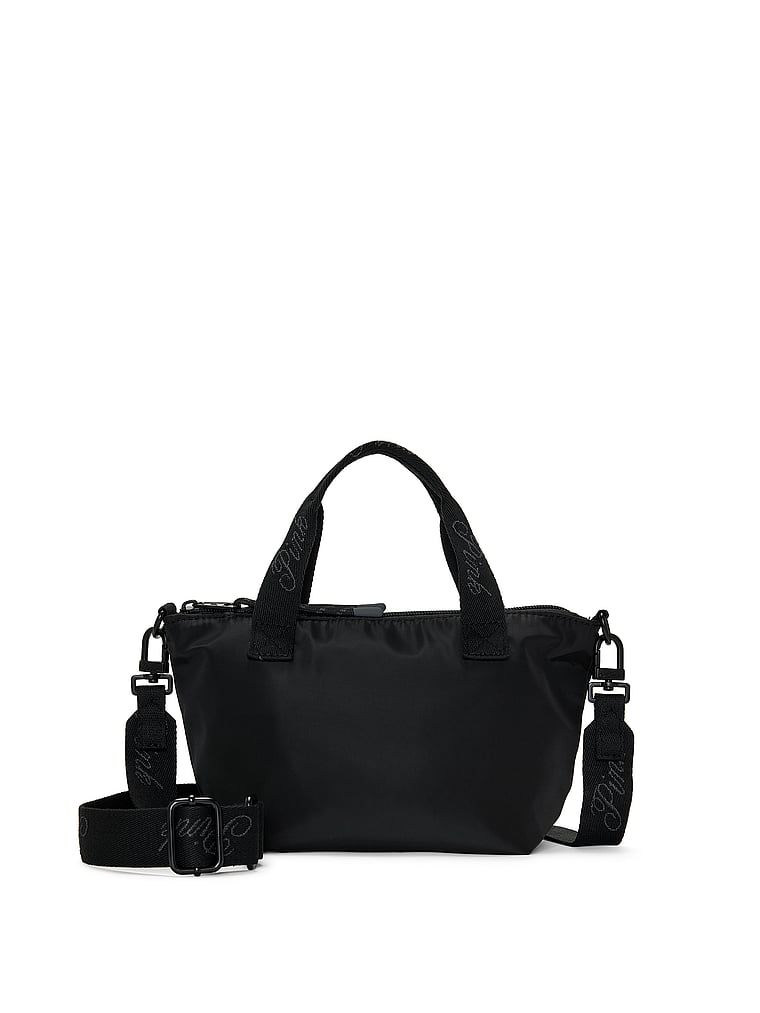 Geantă mini tote din nailon, de purtat crossbody