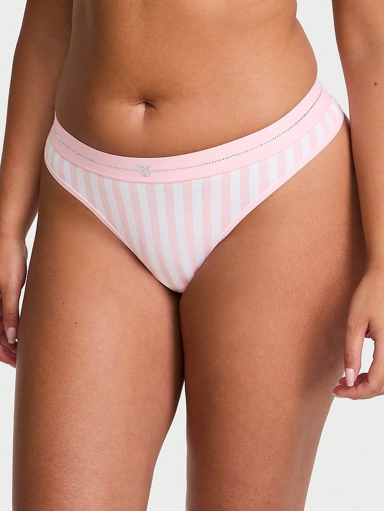 Tanga de bumbac Shine Logo. Produsul are o culoare cu model și provine din colecția Bumbac.