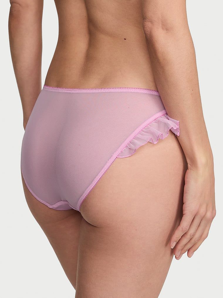 Chiloți brodați de bikini cu motiv de acuarelă. Produsul este de culoare mov și provine din colecția Dream Angels.