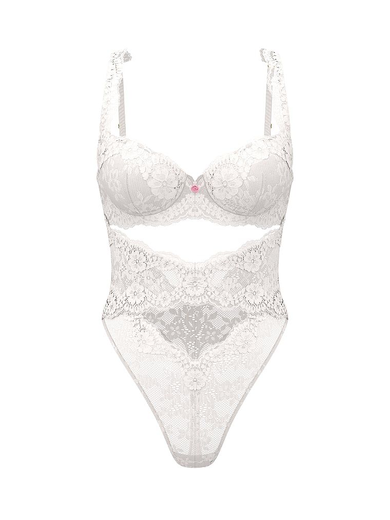 Combinezon cu balconet Dare to Dream. Produsul este alb și provine din colecția Dream Angels.