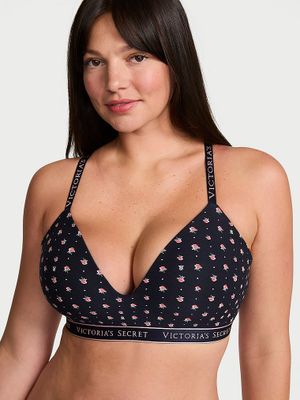 T-shirt Sutien din bumbac, fără sârme, cu căptușeală subțire