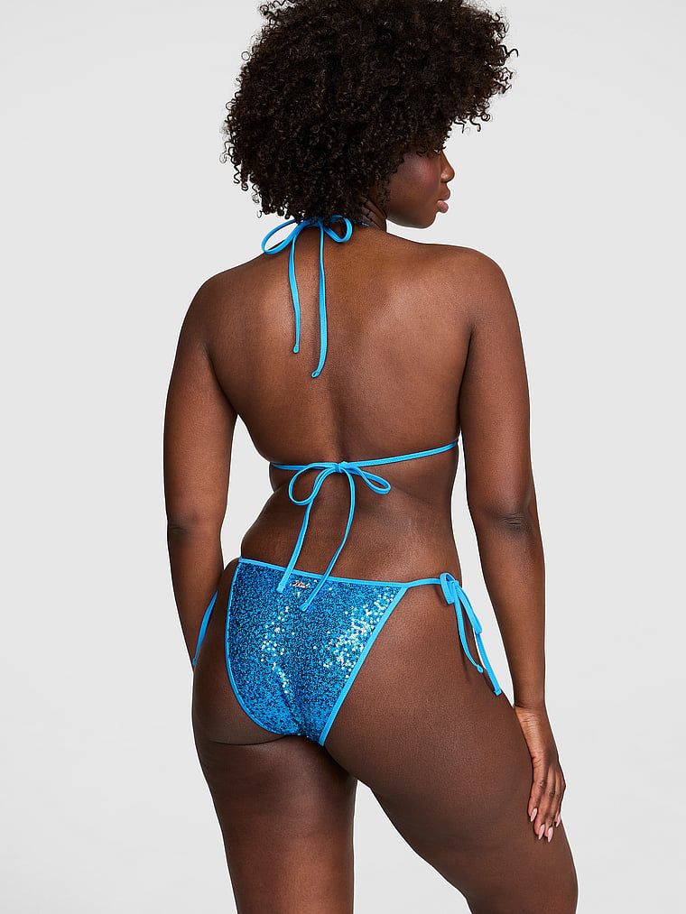 Slip bikini cheeky cu legături laterale