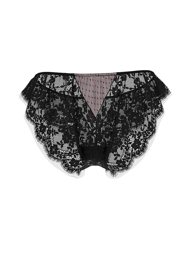 Chiloți cu volane din dantelă Heritage Dot Brazilian. Produsul este roz și provine din colecția Dream Angels.