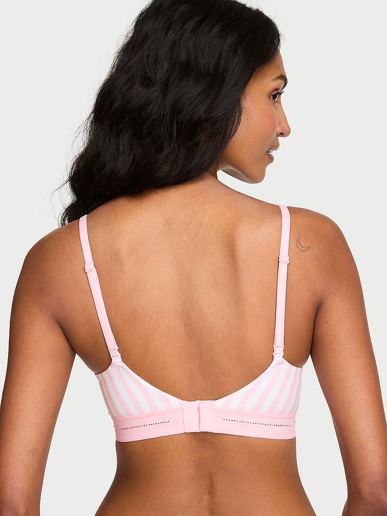 Sutien balconette din bumbac ușor căptușit, Signature Shine. Produsul are o culoare cu model și provine din colecția de tricouri.