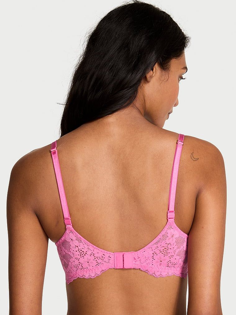 Wicked Lace Balconette fără sutien balconette cu căptușeală. Produsul este roz și provine din colecția Dream Angels.