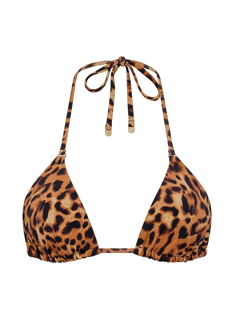 Top esențial de bikini triunghiular. Produsul este modelat și provine din colecția Victoria's Secret Swim.