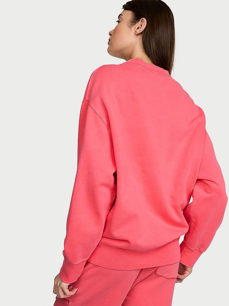 Hanorac din bumbac fleece fără efort. Produsul este roz și provine din colecția Angel Essentials.