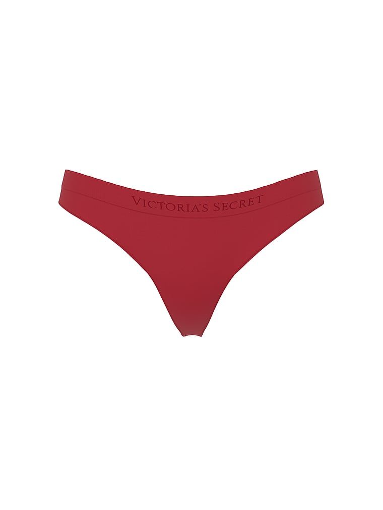 Tanga fără cusături Shine. Produsul este de culoare roșie și provine din colecția Seamless