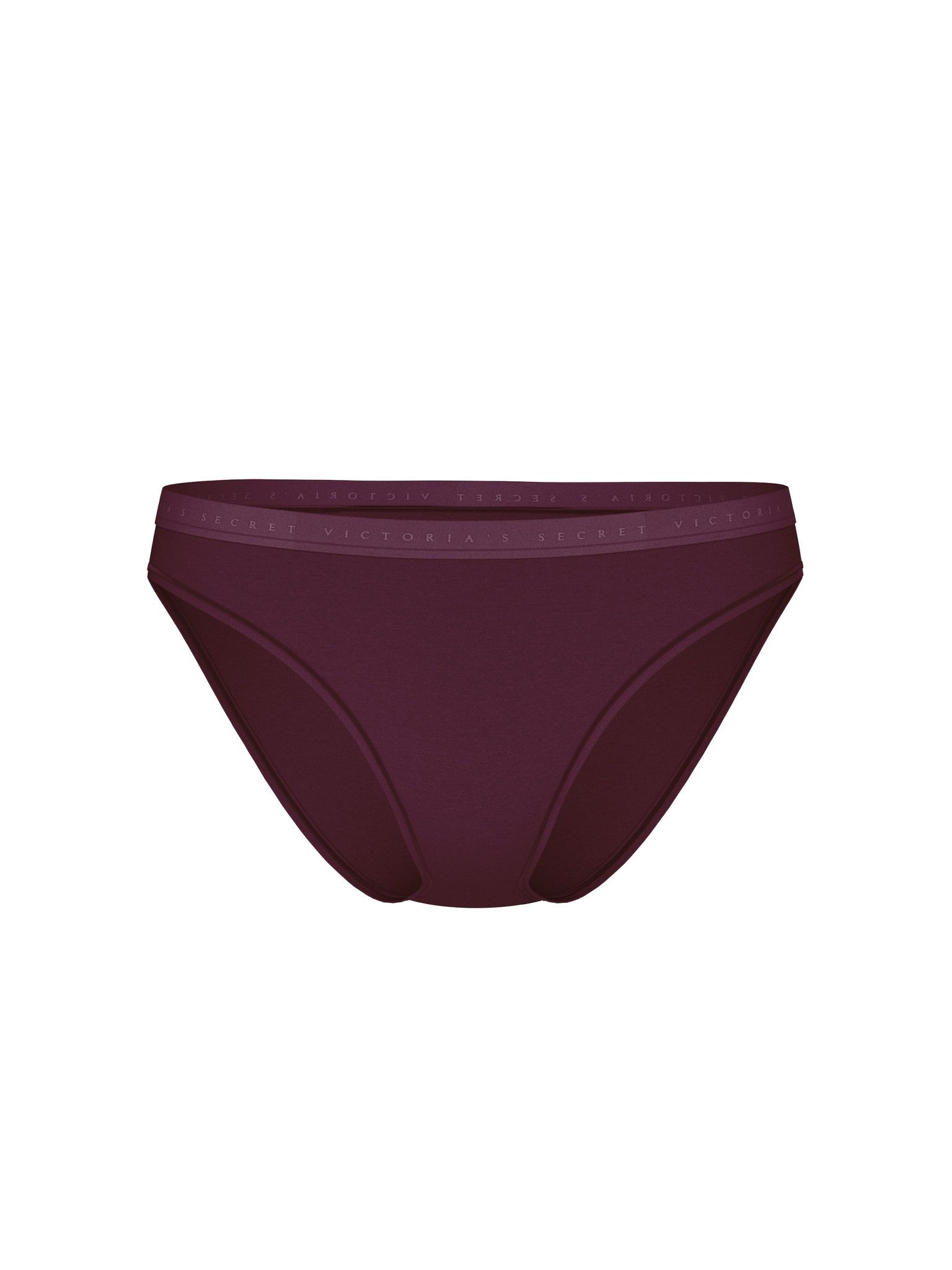 Chiloți de bikini din bumbac. Produsul este mov și provine din colecția Victoria's Secret.
