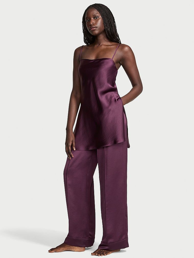 Victorias Secret Set pantaloni și Cami tip tunică din satin Luxe