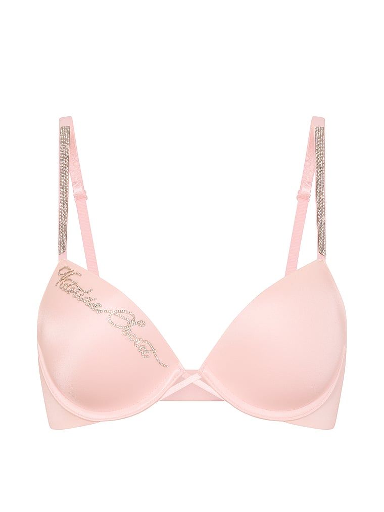 Sutien push-up Shine Script. Produsul este roz și provine din colecția Very Sexy.
